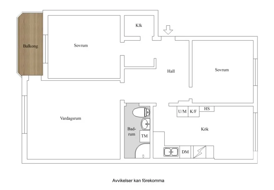 Plaan - Apartment with Balcony in Central Rosersberg