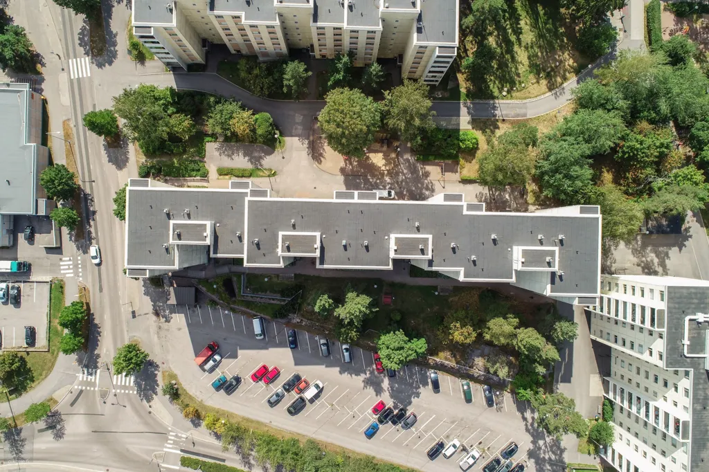 Vue aérienne - Seventh Floor Apartment with Balcony in Suvela, Espoo