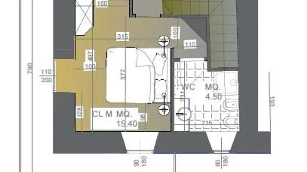 Plan - Rustic Bilocale with Garden in Cremella
