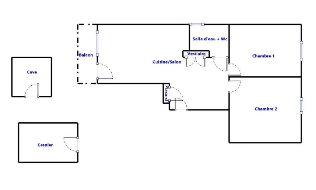 Plan - Appartement T3 avec Balcon à Saint-Étienne