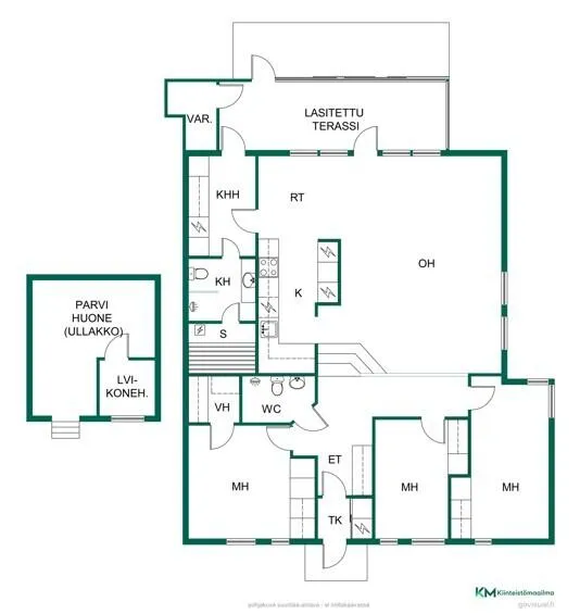 Planimetria - Modernised Apartment with Sauna in Nuottaniemi, Espoo