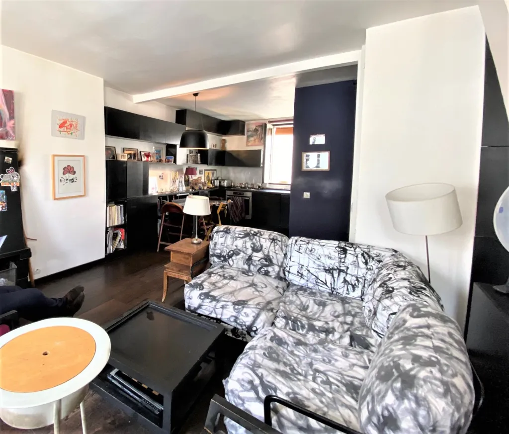 Séjour - Appartement Duplex avec Grenier Aménagé à Paris 12ème