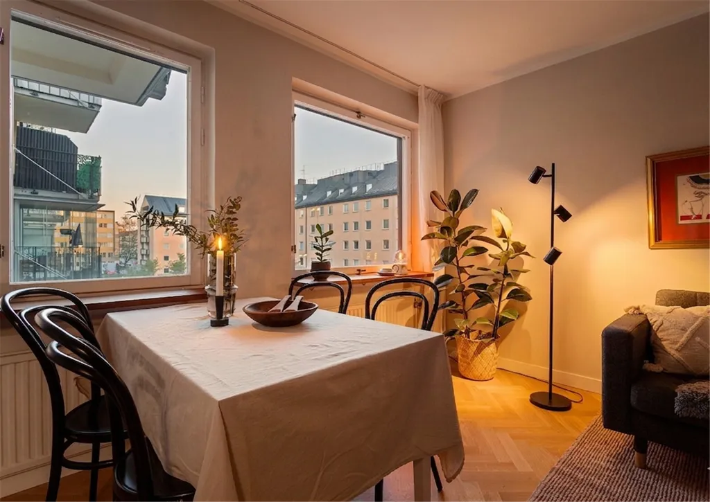 Söögituba - Bright 2-Bedroom Flat in Central Sundbyberg