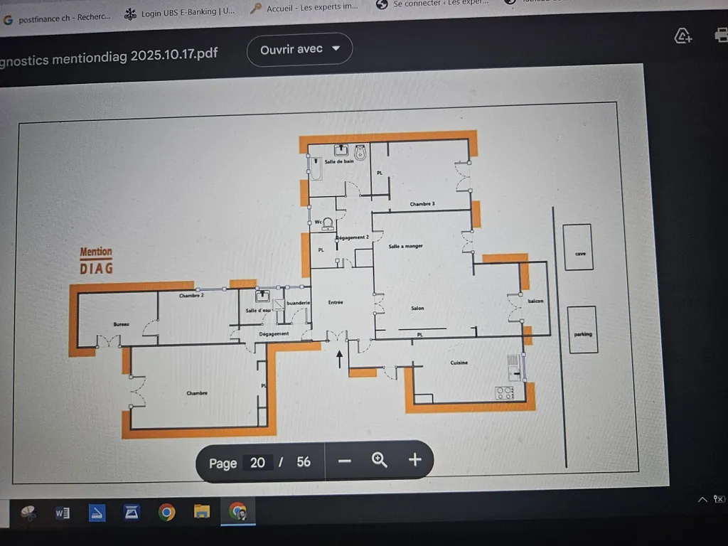 Plan - 6-Piece Apartment with Balcony in Passy