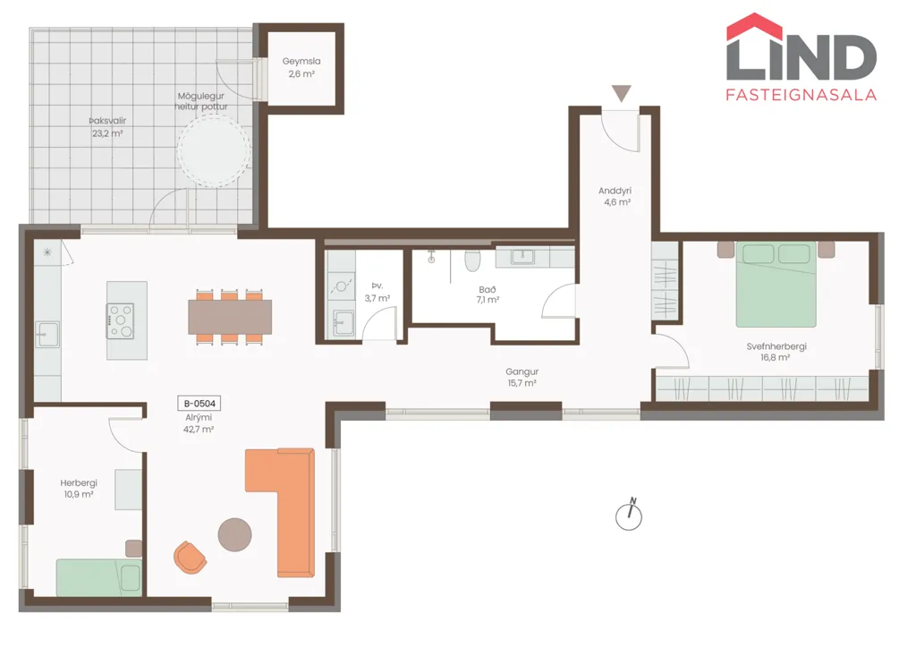 Plan - Apartment with Sea View in Reykjavik
