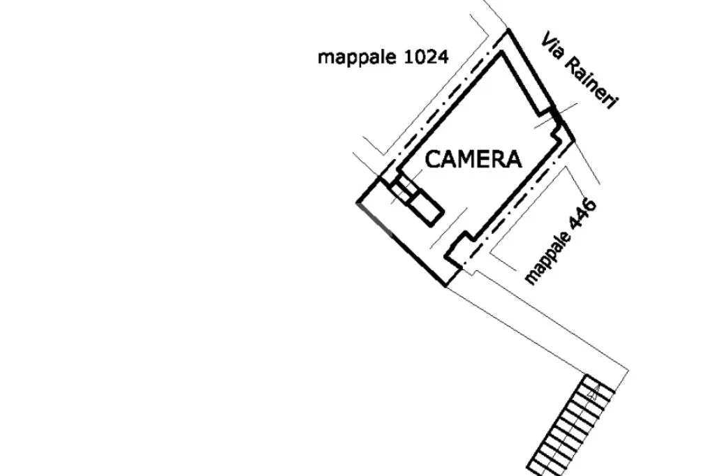 Planimetria - Casa di corte da ristrutturare con box a Balangero