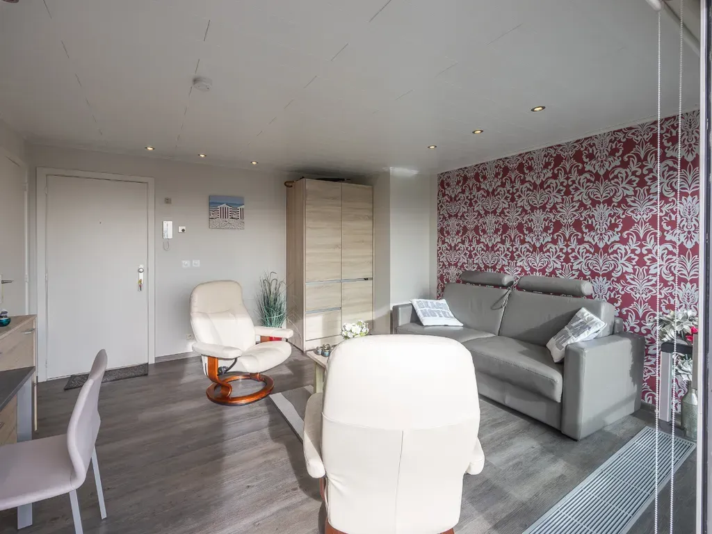 Séjour - Studio avec Vue sur les Dunes à Middelkerke