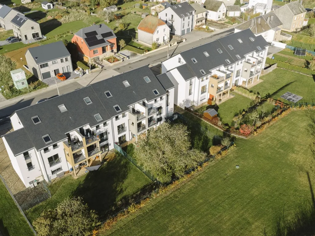 Vue aérienne - Duplex avec Terrasse Sud à Aubange