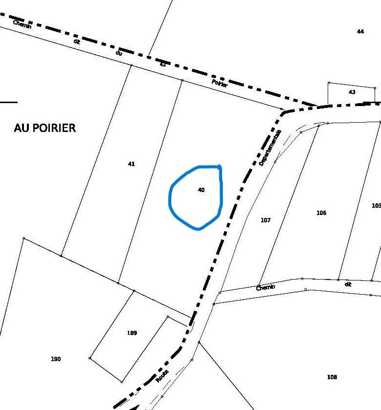 Plan - Terrain Constructible avec Parcelle Agricole à Cornod