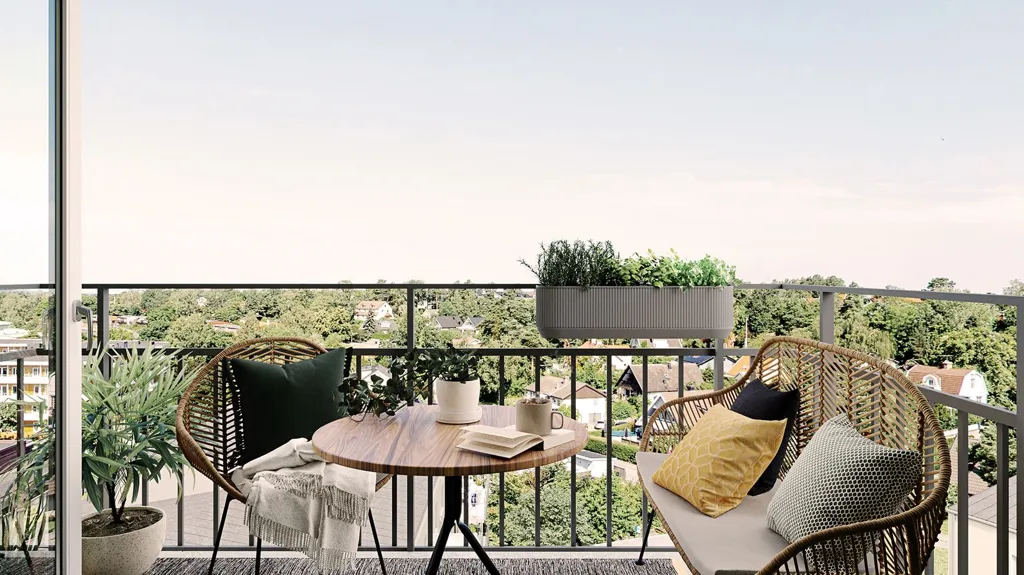 Balcone - Apartment with Two Balconies in Stockholm