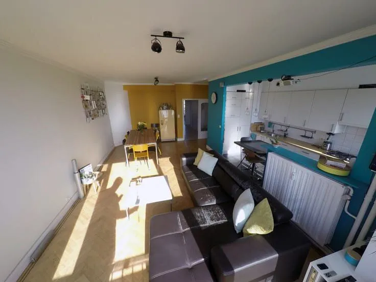 Living Room - Apartment with Canal View in Antwerp