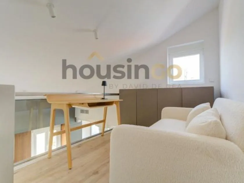 Living Room - Modern Penthouse with Central Madrid Views