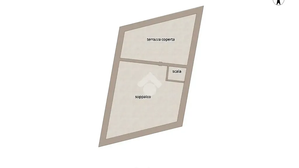 Plan - Rustic Trilocale with Terrace in Palermo