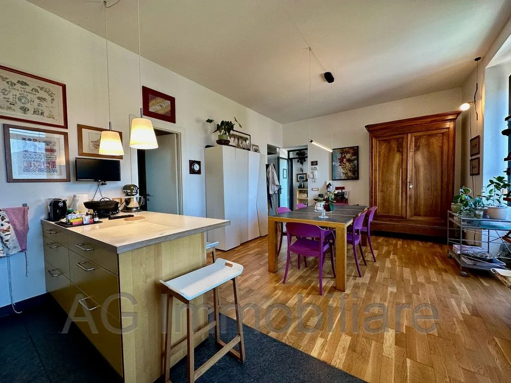 Kitchen - Rear-Converted Attico with Balcony in Verbania