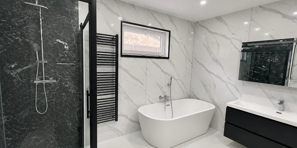 Salles de bain - Villa avec jardin à Jumet