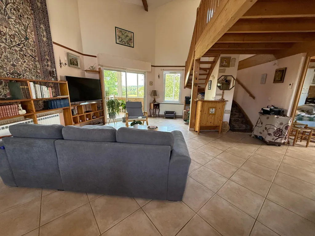 Living Room - Charming House with Veranda in Nanteuil