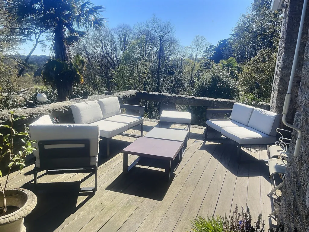 Terrasse - Maison historique avec parc sur les hauteurs de Pont-Aven