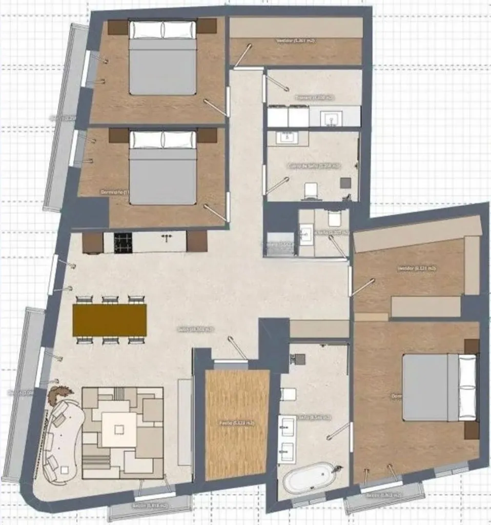 Plan - Renovated Apartment with Roof Terrace in Old Town Palma