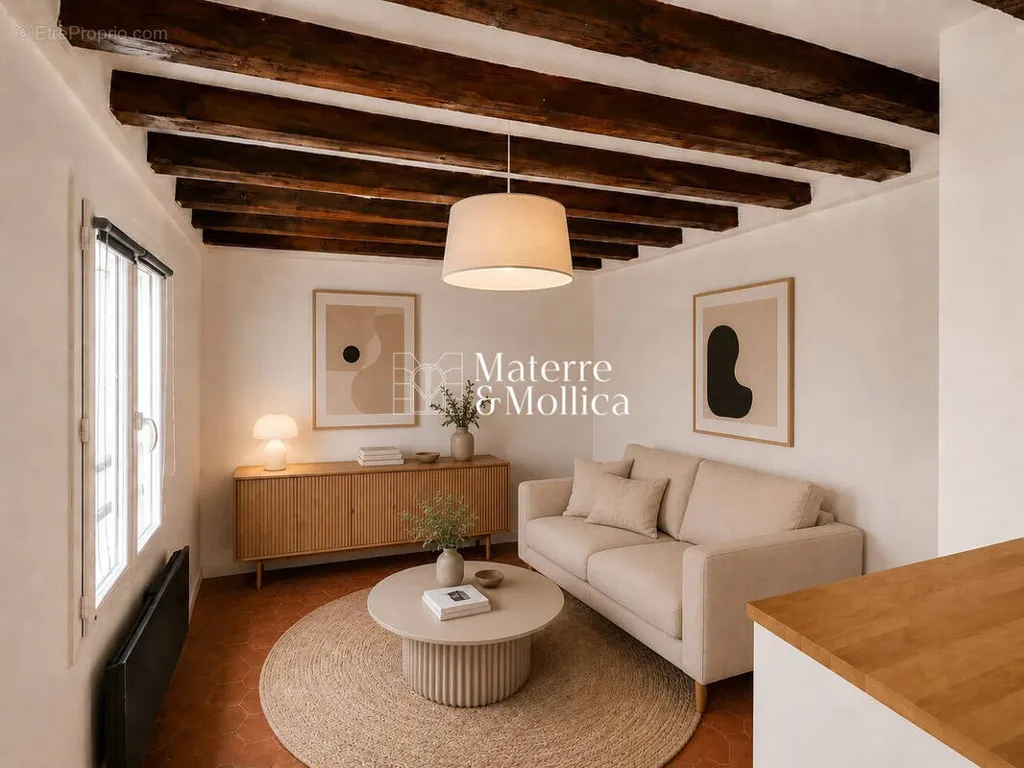 Soggiorno - Studio with Poutres in Paris-6e