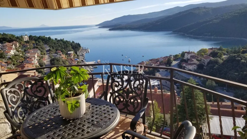 Terrasse - Penthouse with Sea View in Rabac, Labin