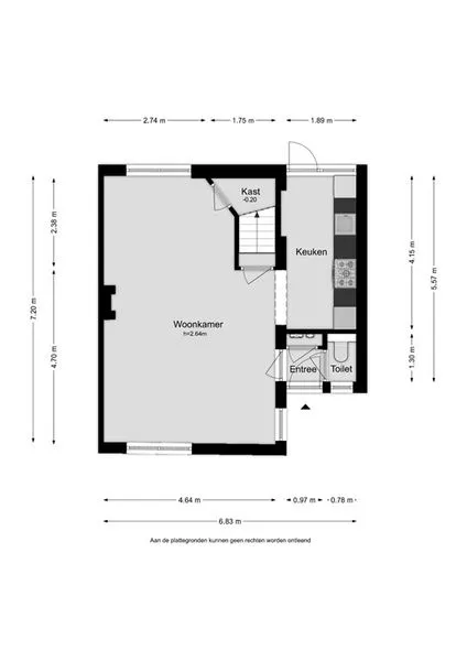 Planimetria - Modernised 1930s Semi-detached House in Bolsward