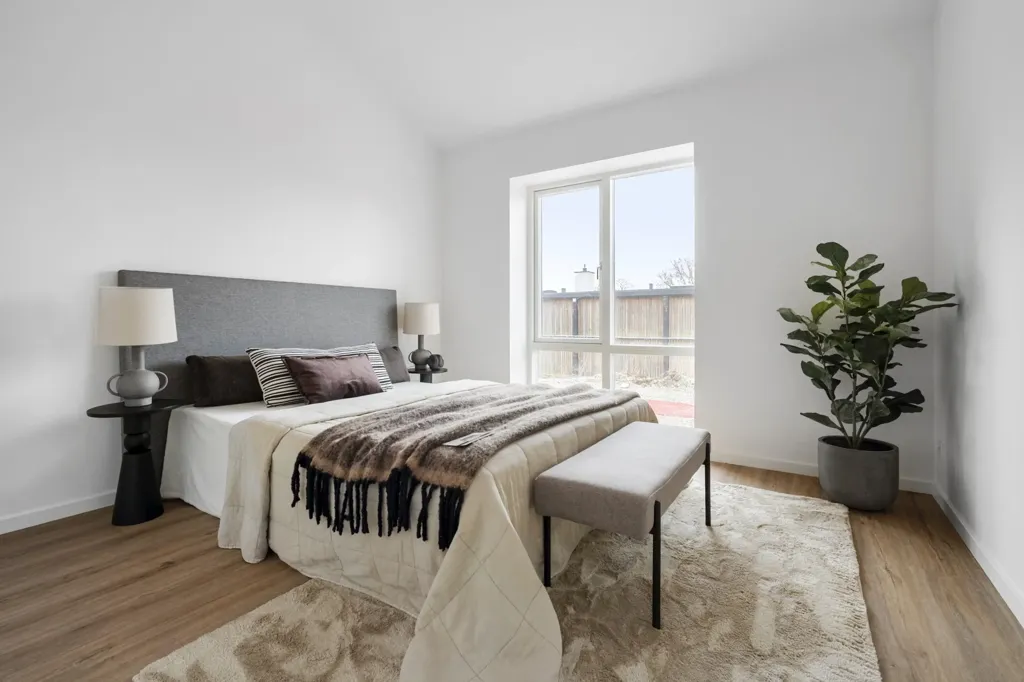 Bedrooms - Apartment with Balcony in Søagerhusene