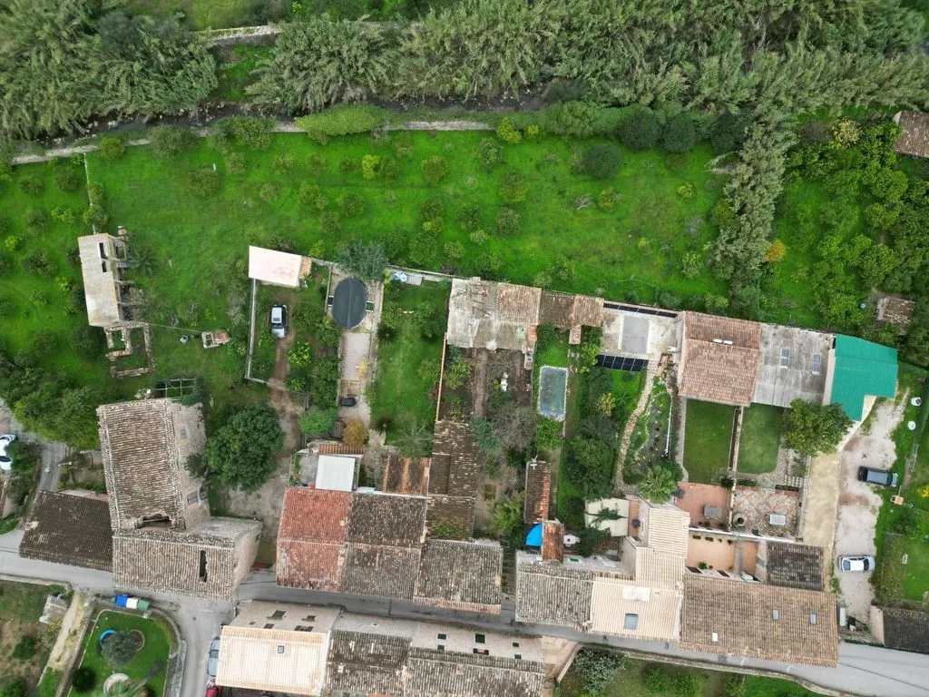 Vue aérienne - Building Land with Stream in Soller, Mallorca