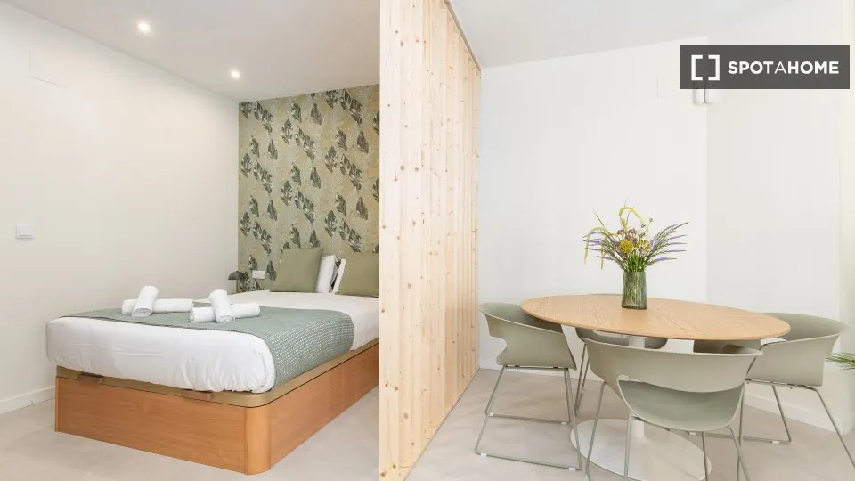 Chambres - Studio with Air Conditioning in Nou Moles, Valencia