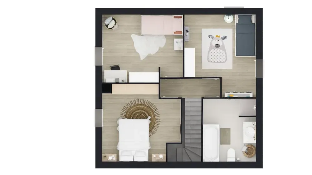 Plan - Maison Moderne avec Garage sur Wissembourg