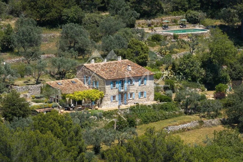 Vue aérienne - Mas du 19ème Siècle avec Vue Panoramique à Callas
