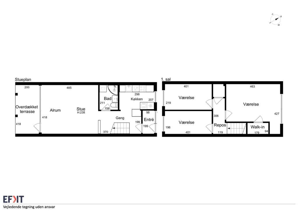 Plan - 1960s Brick Row House in Aalborg SØ