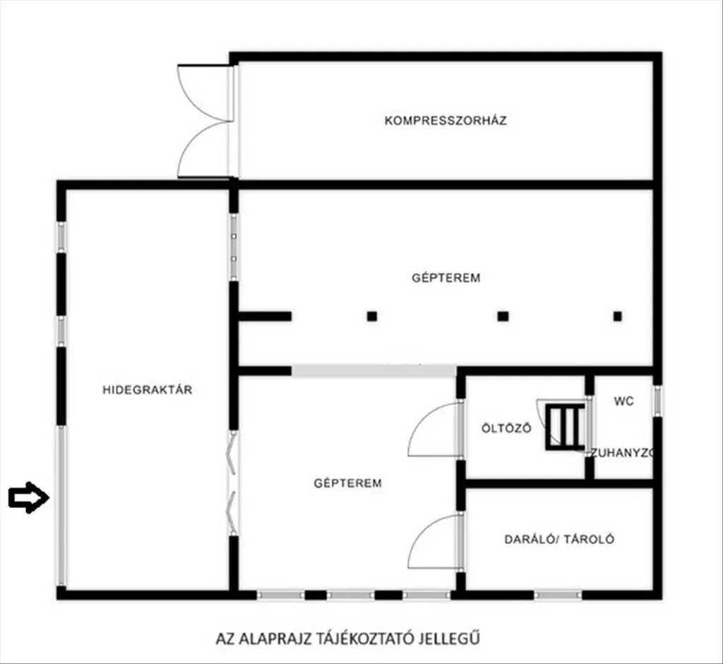 Plan - Commercial Space with Loading Bay in Hernád