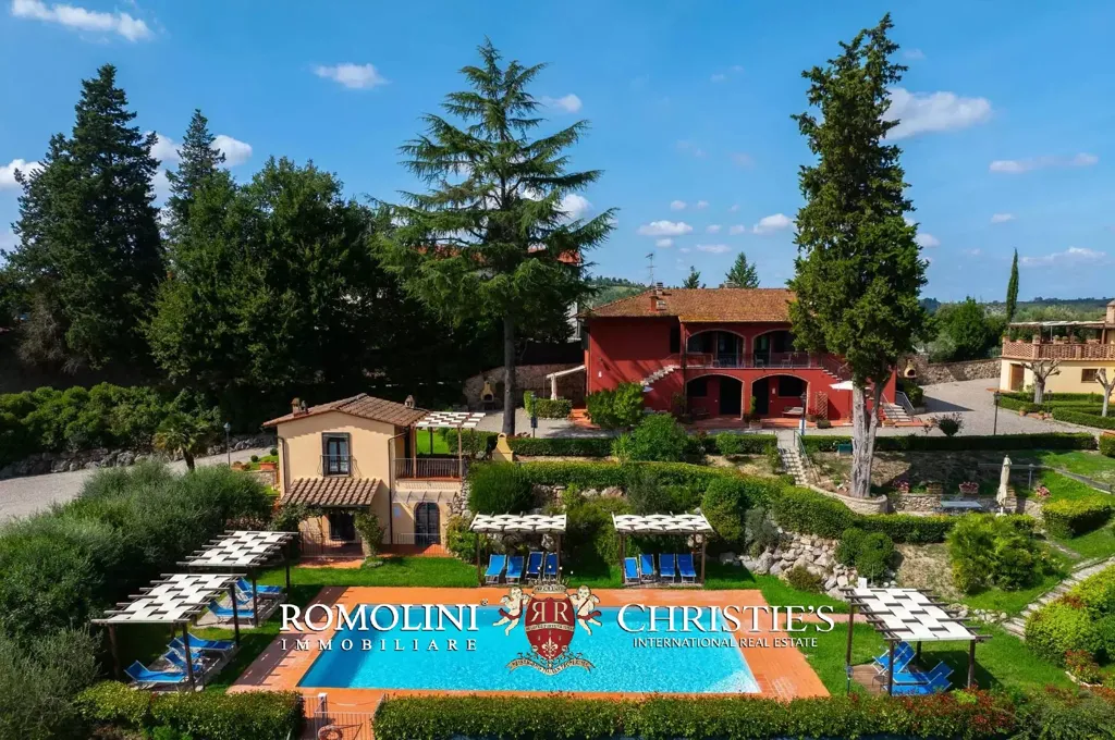 Vue aérienne - Villa with Pool and Vineyard in Certaldo, Tuscany