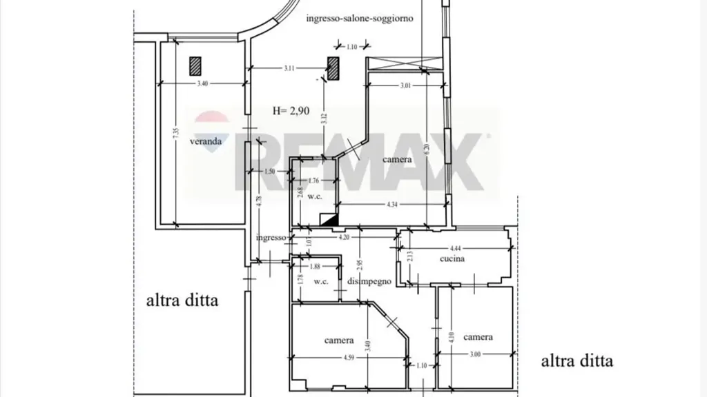 Floor Plan - Apartment with Sea View in Mondello