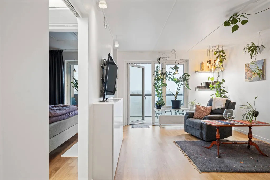 Séjour - Modern Flat with South-Facing Balcony in Uppsala