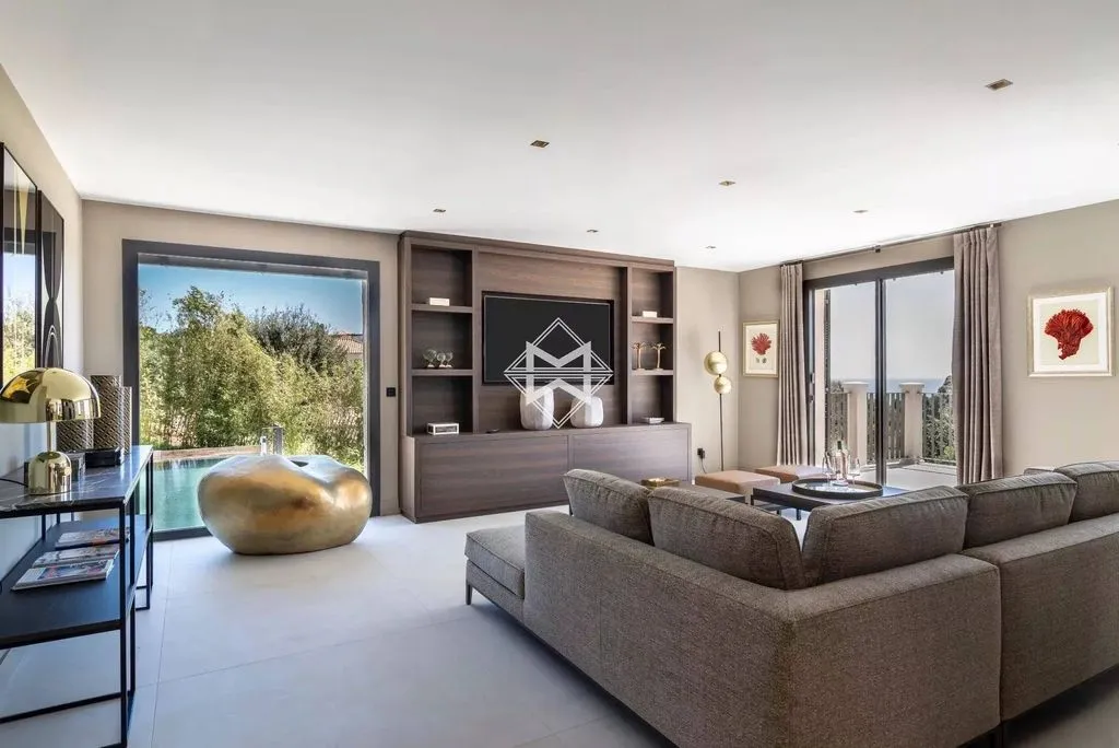 Séjour - Maison de Luxe avec Vue Panoramique à La Croix-Valmer
