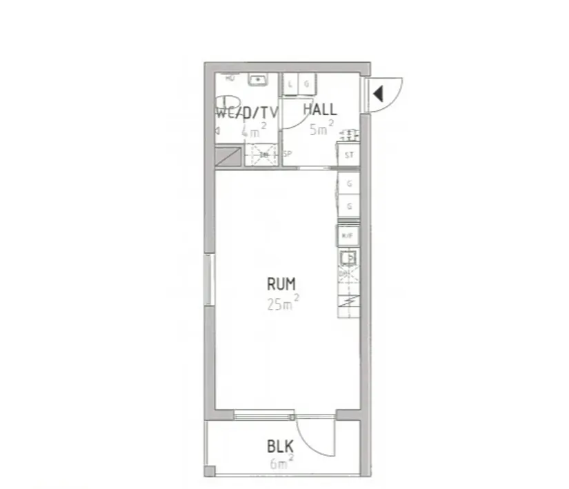 Plaan - Apartment with South-Facing Balcony in Vallentuna