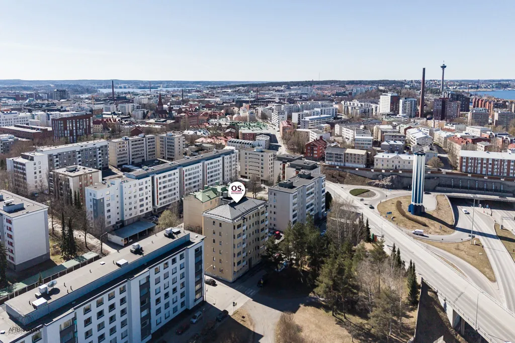 Vue aérienne - Top-Floor Flat with Balcony in Tampere