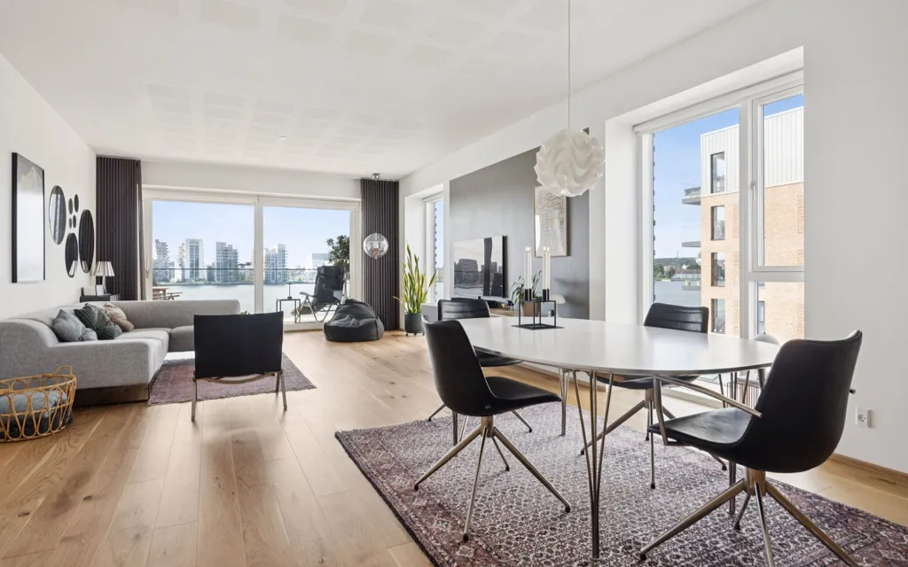 Soggiorno - Apartment with City View in Nørresundby