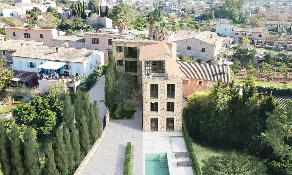 Vue aérienne - Building Land with Stream in Soller, Mallorca