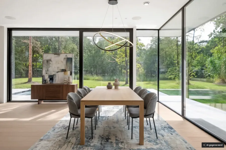 Dining Room - Modern Villa with Pool in Keerbergen