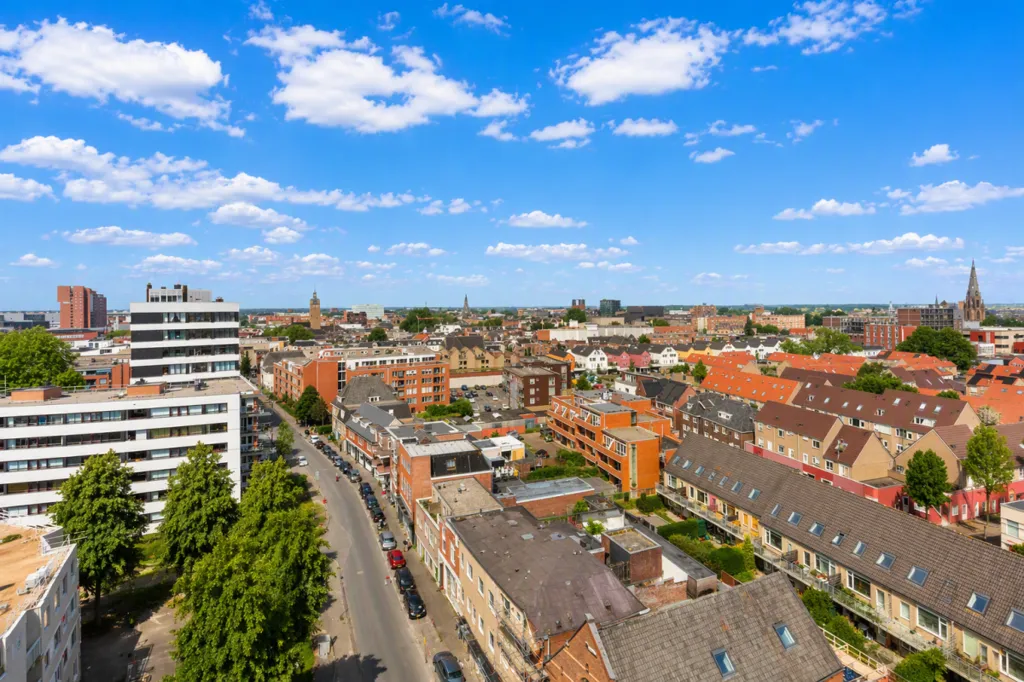 Vue aérienne - Galerijflat with City View in Enschede
