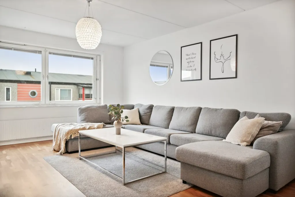 Elutuba - Modern Corner Apartment with Glass Balcony in Helsingborg