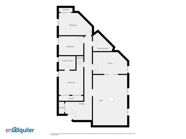 Plan - Modernised Flat with Air Conditioning in Arganzuela