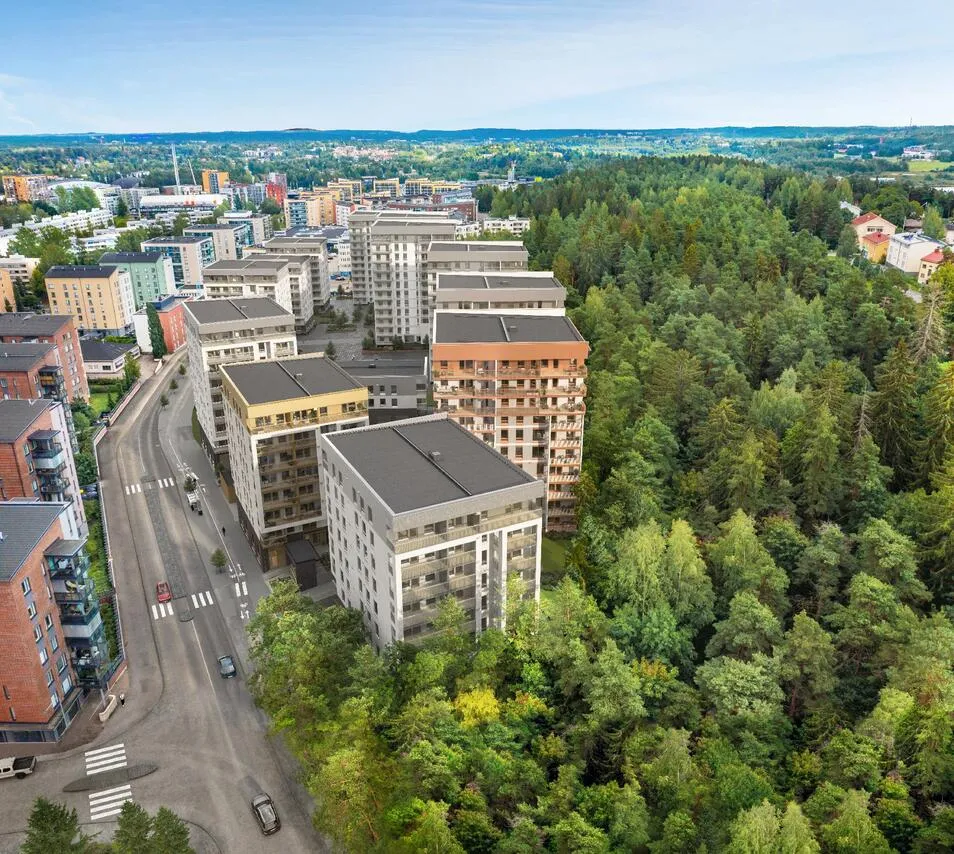 Õhuvaade - New Build Studio with Glazed Balcony in Kaleva