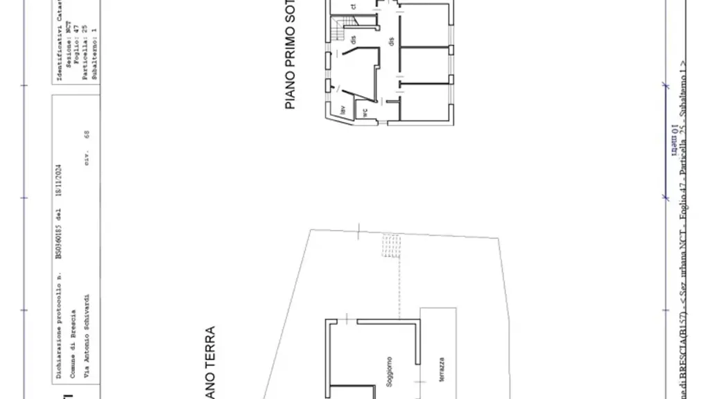 Plan - Classical Villa with Garden in Brescia