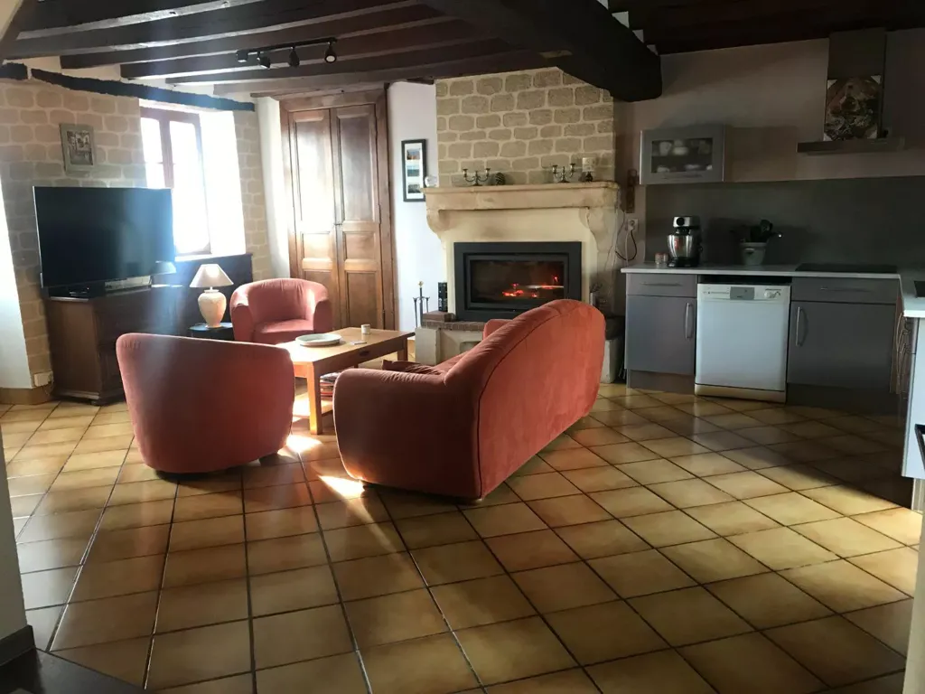 Soggiorno - Charming Red Stone House in Chaillac