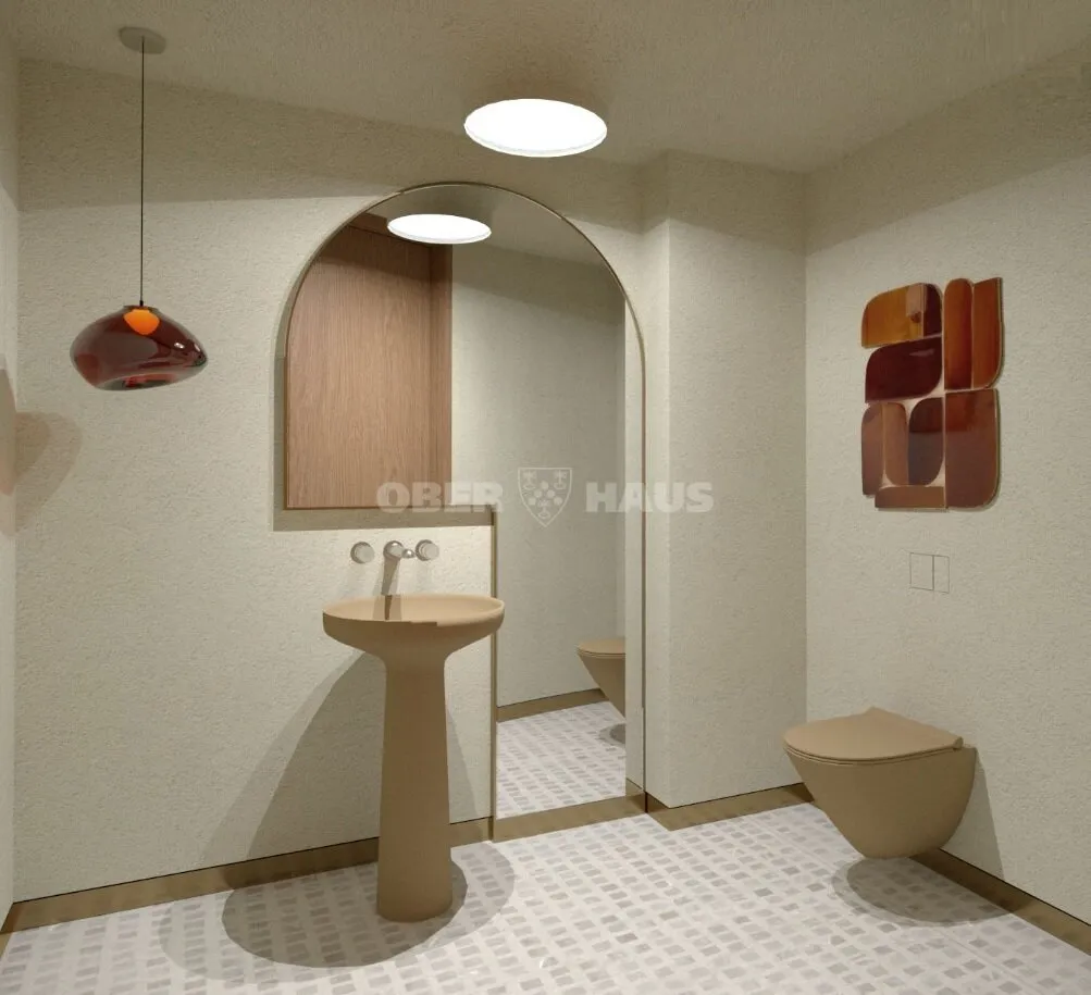 Salles de bain - Apartment with East-Facing Views in Druskininkai