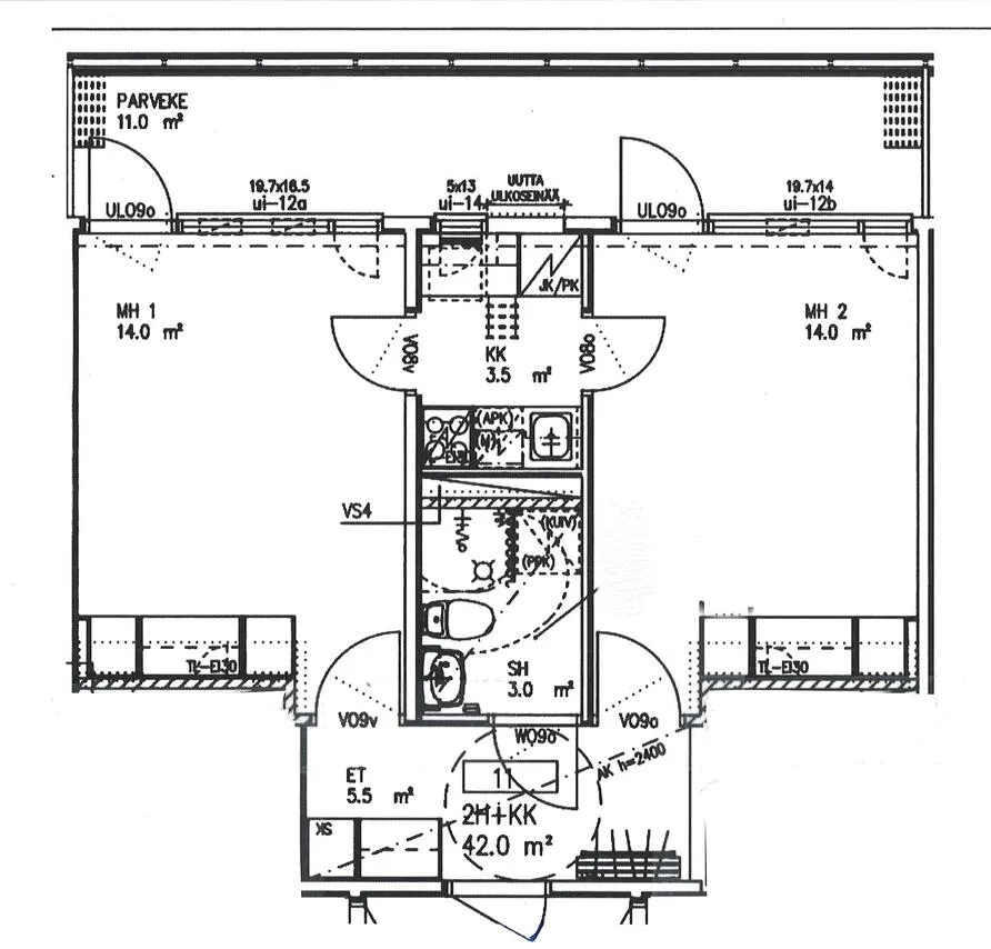 Plaan - Bright Apartment with Balcony in Mikkeli Centre
