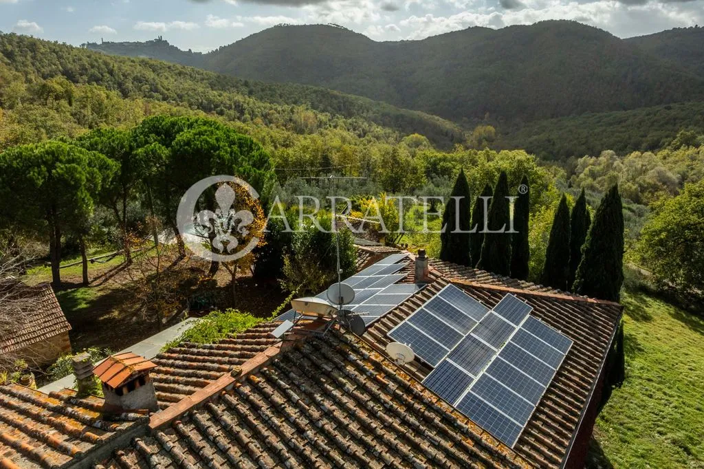 Vue aérienne - Luxury Villa with Panoramic Pool in Laterina